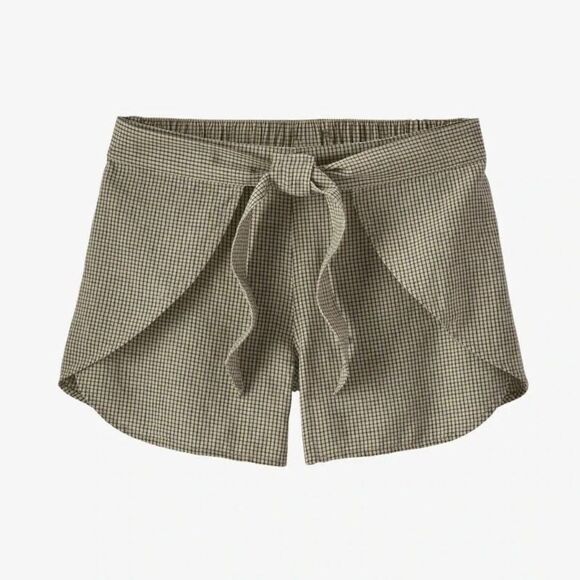 Patagonia Women's Garden Island Shorts 4" Checkers: Pumice NWT XS - Picture 2 of 7